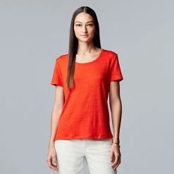 Women's Simply Vera Vera Wang Relaxed Fit Textured Tee Lilac Bush 38 Women's Simply Vera Vera Wang Relaxed Fit Textured Tee Lilac Bush -Simply Vera Vera Wang STORE unnamed file 691