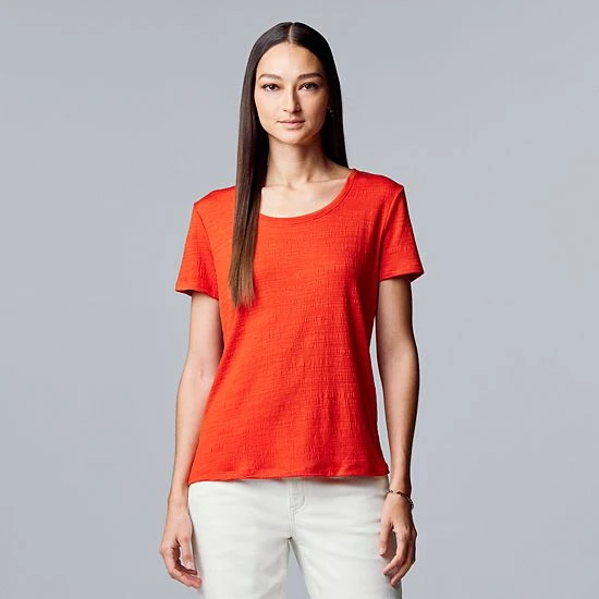 Women's Simply Vera Vera Wang Relaxed Fit Textured Tee Lilac Bush 19 Women's Simply Vera Vera Wang Relaxed Fit Textured Tee Lilac Bush - Image 19