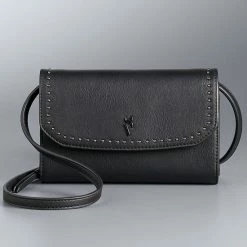 Simply Vera Vera Wang Signature Envelope Crossbody Bag Black Ruched -Simply Vera Vera Wang STORE unnamed file 699