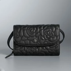 Simply Vera Vera Wang Signature Envelope Crossbody Bag Black Ruched -Simply Vera Vera Wang STORE unnamed file 705