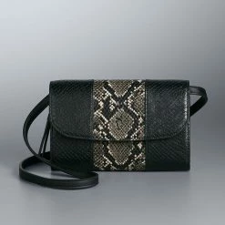 Simply Vera Vera Wang Signature Envelope Crossbody Bag Black Ruched -Simply Vera Vera Wang STORE unnamed file 707