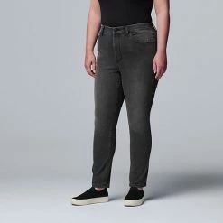 Plus Size Simply Vera Vera Wang Stretch High-Waisted Skinny Jeans Austin