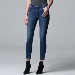 Petite Simply Vera Vera Wang Power Stretch Core Skinny Jeans Grey Stone -Simply Vera Vera Wang STORE unnamed file 774