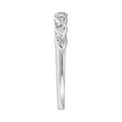 Simply Vera Vera Wang 14k Gold 1/7 Ct. T.W. Diamond Twist Wedding Ring 14k Rose -Simply Vera Vera Wang STORE unnamed file 783