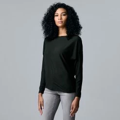 Women's Simply Vera Vera Wang Cozy Ribbed Top Vera Sky Blue 10 Women's Simply Vera Vera Wang Cozy Ribbed Top Vera Sky Blue -Simply Vera Vera Wang STORE unnamed file 791