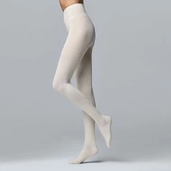 Women's Simply Vera Vera Wang Cotton Diamond Sweater Tights Sweet Cream -Simply Vera Vera Wang STORE unnamed file 806