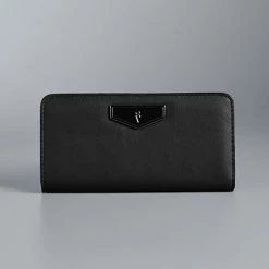 Simply Vera Vera Wang Vivian RFID-Blocking Wallet Gray Snake