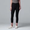 Simply Vera Vera Wang Live-In Mid Rise Capri Legging Black