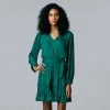 Women's Simply Vera Vera Wang Ruffle Side-Tie Pintuck Dress