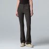 Petite Simply Vera Vera Wang High-Rise Ponte Bootcut Pants Grey Plaid