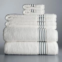 Simply Vera Vera Wang Signature Border 6-piece Bath Towel Set Linen -Simply Vera Vera Wang STORE unnamed file 885