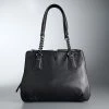 Simply Vera Vera Wang Bedford Satchel Bag Black Ruched
