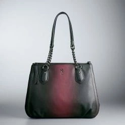Simply Vera Vera Wang Bedford Satchel Bag Black Ruched -Simply Vera Vera Wang STORE unnamed file 932