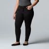 Plus Size Simply Vera Vera Wang High-Waist Ponte Skinny Pants Vera Black