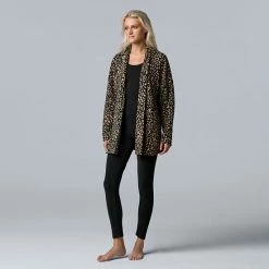 Women's Simply Vera Vera Wang Stretch Fleece Cardigan And Leggings Set Charcoal Heather 8 Women's Simply Vera Vera Wang Stretch Fleece Cardigan And Leggings Set Charcoal Heather -Simply Vera Vera Wang STORE unnamed file 972