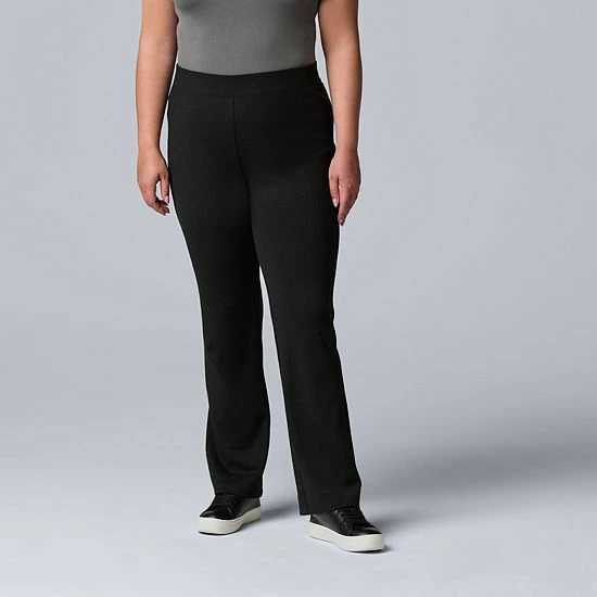 Plus Size Simply Vera Vera Wang High-Waisted Pull-On Ponte Bootcut Pants 1 Plus Size Simply Vera Vera Wang High-Waisted Pull-On Ponte Bootcut Pants