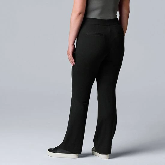 Plus Size Simply Vera Vera Wang High-Waisted Pull-On Ponte Bootcut Pants 2 Plus Size Simply Vera Vera Wang High-Waisted Pull-On Ponte Bootcut Pants - Image 2