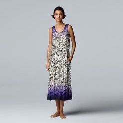 Women's Simply Vera Vera Wang Maxi Chemise Ombre Animal -Simply Vera Vera Wang STORE unnamed file 987